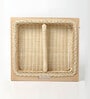 Wicker Basket For Modular Kitchen | Wicker Basket For Storage With Partition & Channel | Pullout Basket For Modular Kitchen (22.5 W x 20 L x 4 H)