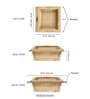 Wicker Basket For Modular Kitchen | Wicker Basket For Storage With Partition & Channel | Pullout Basket For Kitchen- Rectangular, Beige(L22.5xW20xH6 cm)