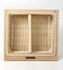 Wicker Basket For Modular Kitchen | Wicker Basket For Storage With Partition & Channel | Pullout Basket For Modular Kitchen (22.5 W x 20 L x 8 H)