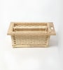 Wicker Basket For Modular Kitchen | Wicker Basket For Storage With Partition & Channel | Pullout Basket For Modular Kitchen (16.5 W x 20 L x 8 H)