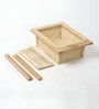 Wicker Basket For Modular Kitchen | Wicker Basket For Storage With Partition & Channel | Pullout Basket For Modular Kitchen (16.5 W x 20 L x 8 H)