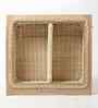 Wicker Basket For Modular Kitchen | Wicker Basket For Storage With Partition & Channel | Pullout Basket For Kitchen- Rectangular, Beige(L22.5xW20xH6 cm)