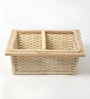 Wicker Basket For Modular Kitchen | Wicker Basket For Storage With Partition & Channel | Pullout Basket For Modular Kitchen (22.5 W x 20 L x 8 H)