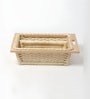Wicker Basket For Modular Kitchen | Wicker Basket For Storage With Partition & Channel | Pullout Basket For Modular Kitchen (16.5 W x 20 L x 6 H)