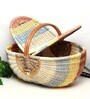 Wicker Basket For Storage|Wicker Basket Bathroom|Decorative Storage Baskets For Wardrobe With Top Handle (Large (48 X 30 X 22 Cm))