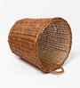 Set Of 2 Brown Wicker Handmade Eco-Friendly Dustbin