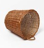 (1Pc) Brown Wicker Handmade Eco-Friendly Dustbin