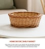Wicket Storage Baskets,Kitchen Storage Basket,Toy Organiser,Brown (L24 X W19 X H9 Cm)