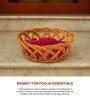 Wicket Storage Baskets,Kitchen Storage Basket,Toy Organiser,Brown (L28 X W21 X H9.5 Cm)