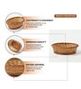 Wicket Storage Baskets,Kitchen Storage Basket,Toy Organiser,Brown (L24 X W19 X H9 Cm)