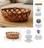 Wicket Storage Baskets,Kitchen Storage Basket,Toy Organiser,Brown (L28 X W21 X H9.5 Cm)