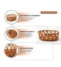 Wicket Storage Baskets,Kitchen Storage Basket,Toy Organiser,Brown (L28 X W21 X H9.5 Cm)