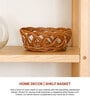 Wicket Storage Baskets,Kitchen Storage Basket,Toy Organiser,Brown (L28 X W21 X H9.5 Cm)