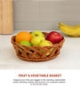 Wicket Storage Baskets,Kitchen Storage Basket,Toy Organiser,Brown (L24 X W20 X H10 Cm)