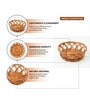 Wicket Storage Baskets,Kitchen Storage Basket,Toy Organiser,Brown (L28 X W21 X H9.5 Cm)