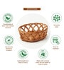 Wicket Storage Baskets,Kitchen Storage Basket,Toy Organiser,Brown (L28 X W21 X H9.5 Cm)