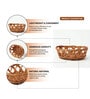 Wicket Storage Baskets,Kitchen Storage Basket,Toy Organiser,Brown (L24 X W20 X H10 Cm)