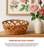 Wicket Storage Baskets,Kitchen Storage Basket,Toy Organiser,Brown (L28 X W21 X H9.5 Cm)