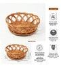 Wicket Storage Baskets,Kitchen Storage Basket,Toy Organiser,Brown (L28 X W21 X H9.5 Cm)