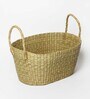 (1Pc) Beige Seagrass Handmade Shelf Storage Basket