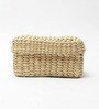 (1Pc) Beige Seagrass Handmade Eco-Friendly Storage Box & Organiser