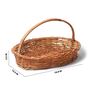 Wicker Oval Hamper & Storage Baskets (Medium)
