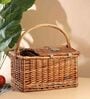 Wicker Picnic Basket | Picnic Basket | Willow Picnic Hamper Set | Vintage-Style Wicker Picnic Hamper