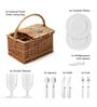 Wicker Picnic Basket | Picnic Basket | Willow Picnic Hamper Set | Vintage-Style Wicker Picnic Hamper
