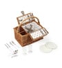Wicker Picnic Basket | Picnic Basket | Willow Picnic Hamper Set | Vintage-Style Wicker Picnic Hamper