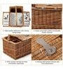 Wicker Picnic Basket | Picnic Basket | Willow Picnic Hamper Set | Vintage-Style Wicker Picnic Hamper
