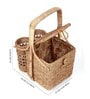 Wicker Picnic Basket for Storage | Picnic Basket With Top Handle | Morden food basket (Large- 34 x 27 x 23 CM)