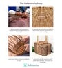 Wicker Picnic Basket for Storage | Picnic Basket With Top Handle | Morden food basket (Large- 34 x 27 x 23 CM)
