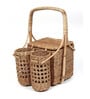 Wicker Picnic Basket for Storage | Picnic Basket With Top Handle | Morden food basket (Large- 34 x 27 x 23 CM)