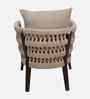 Wicker Teak Wood Bedroom Chair In Brown Finish