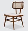 Wicker Teak Wood Dining Chair in Natural Finish
