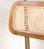 Wicker Teak Wood Dining Chair in Natural Finish