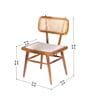 Wicker Teak Wood Dining Chair in Natural Finish