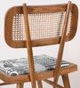 Wicker Teak Wood Dining Chair in Natural Finish