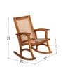 Wicker Teak Wood Rocking Chair in Natural Finish