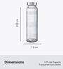 Wide Mouth Glass Water Bottle 750ml Leak Proof packof1