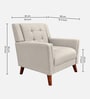 Wide Tufted Arm Chair In Light Grey Colour Wide Tufted Arm Chair In Light Grey Colour