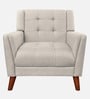 Wide Tufted Arm Chair In Light Grey Colour Wide Tufted Arm Chair In Light Grey Colour