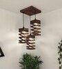 Wiggle Brown Solid Wood Cluster Hanging Lights