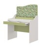 Wiggle Study Table In Forsty White & Mellow Green Finish