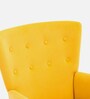 Wilbar Velvet Lounge Chair In Yellow Colour