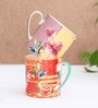 Wild Charm Cockatoo Bird Tea Coffee Mug Set of 2, Handcrafted Fine Bone China Cup Sets