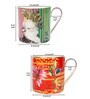 Wild Charm Cockatoo Bird Tea Coffee Mug Set of 2, Handcrafted Fine Bone China Cup Sets