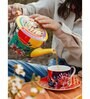Wild Charm Premium Fine Bone China Tea Cup and Saucer Set of 2, Handcrafted Durable Tea & Coffee Mugs: Royal Tea Cups with Glossy Finish (2 Cups, 2 Saucers, 200 ML Each)