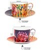 Wild Charm Premium Fine Bone China Tea Cup and Saucer Set of 2, Handcrafted Durable Tea & Coffee Mugs: Royal Tea Cups with Glossy Finish (2 Cups, 2 Saucers, 200 ML Each)