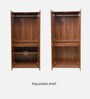Wilder 2 Door Wardrobe with Adjustable Shelf in Columbian Walnut Finish